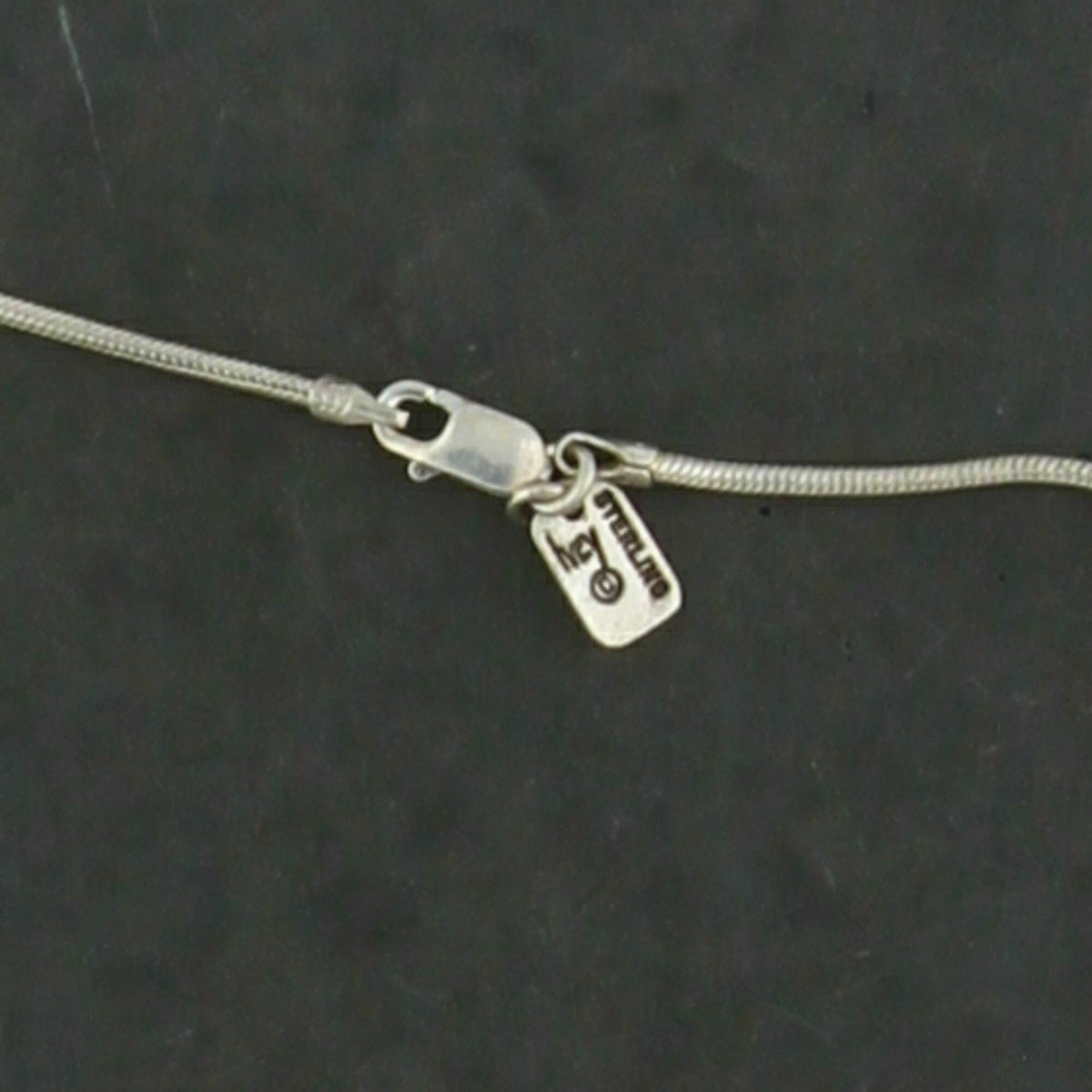 sterling silver vintage bar drop necklace size 16in