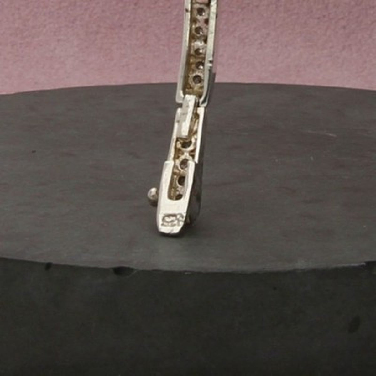 Sterling Silver Channel-Set Round C Z Tennis Bracelet Size 6.75in