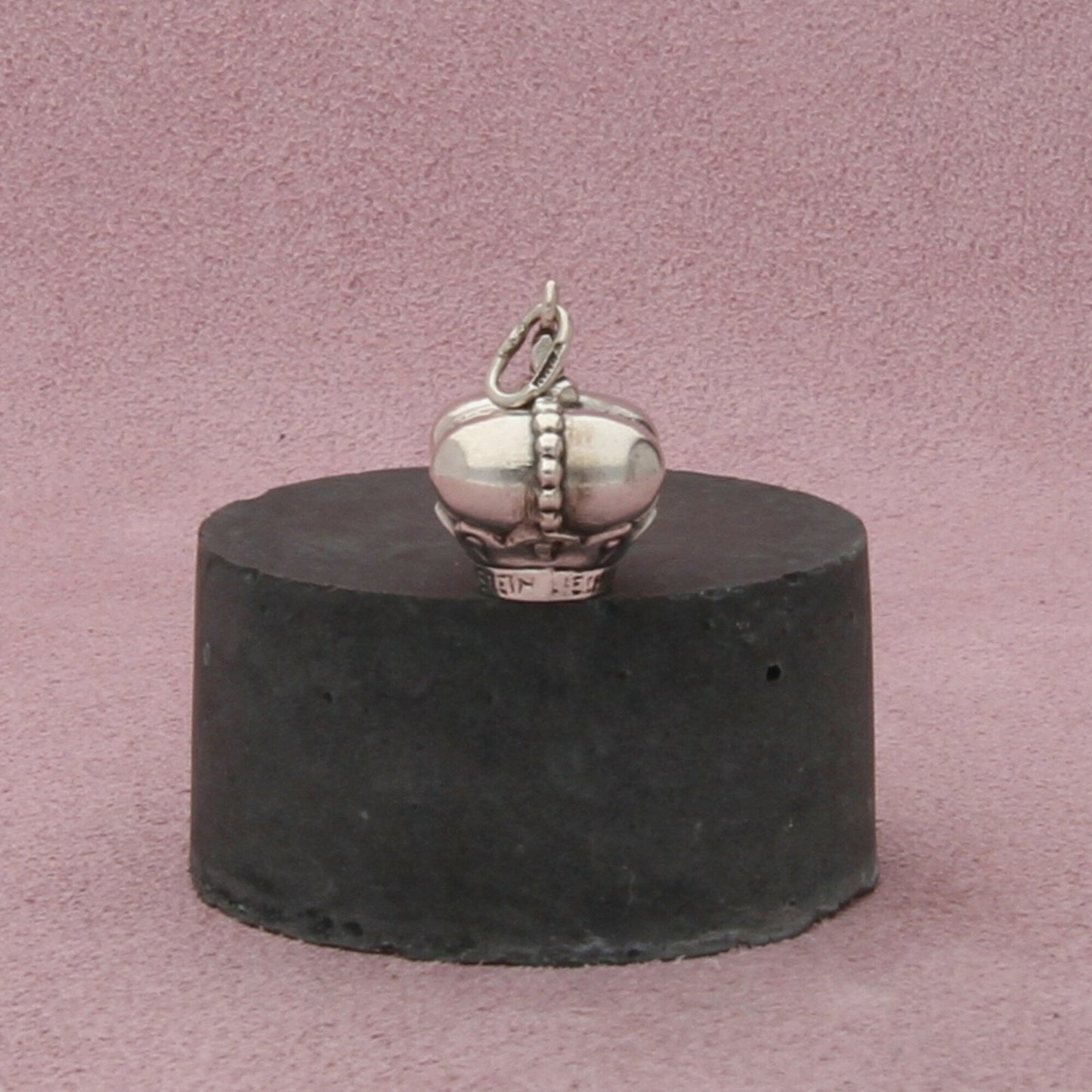 800 silver vintage 3d royal crown charm pendant