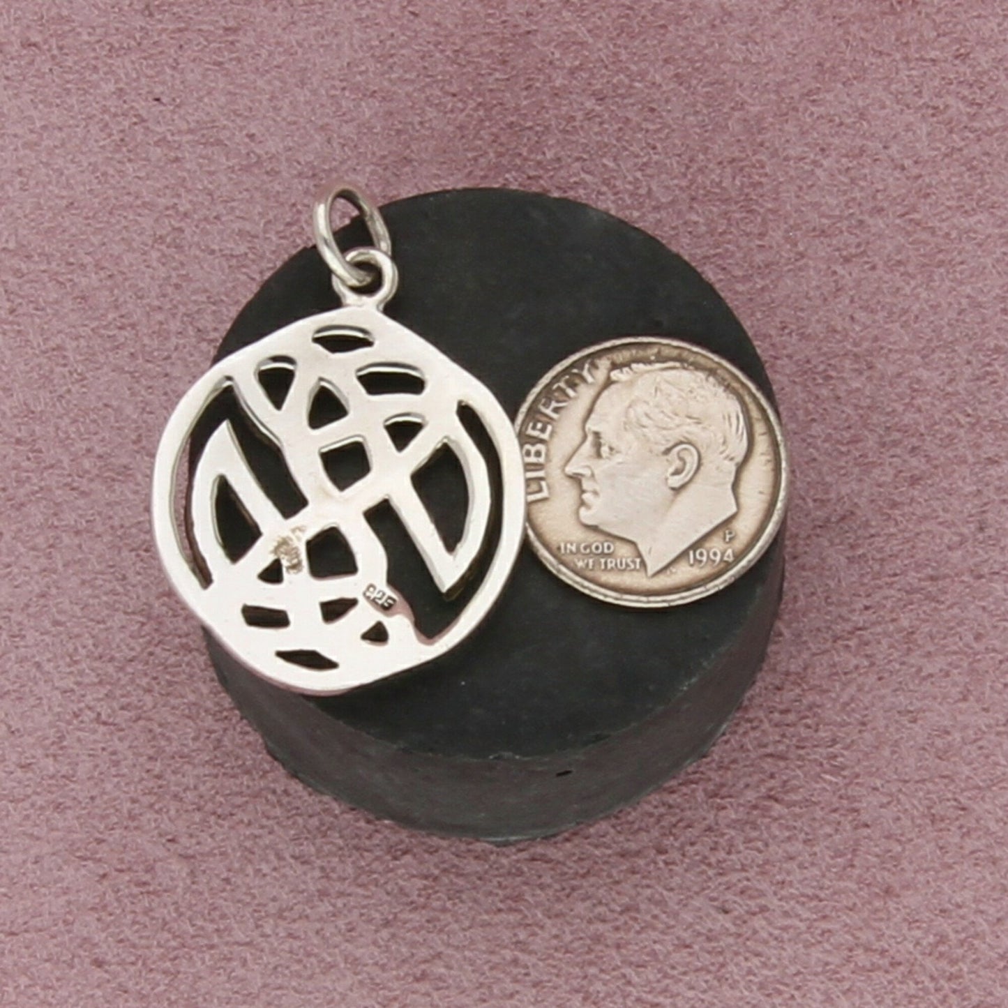 sterling silver vintage celtic knot pendant