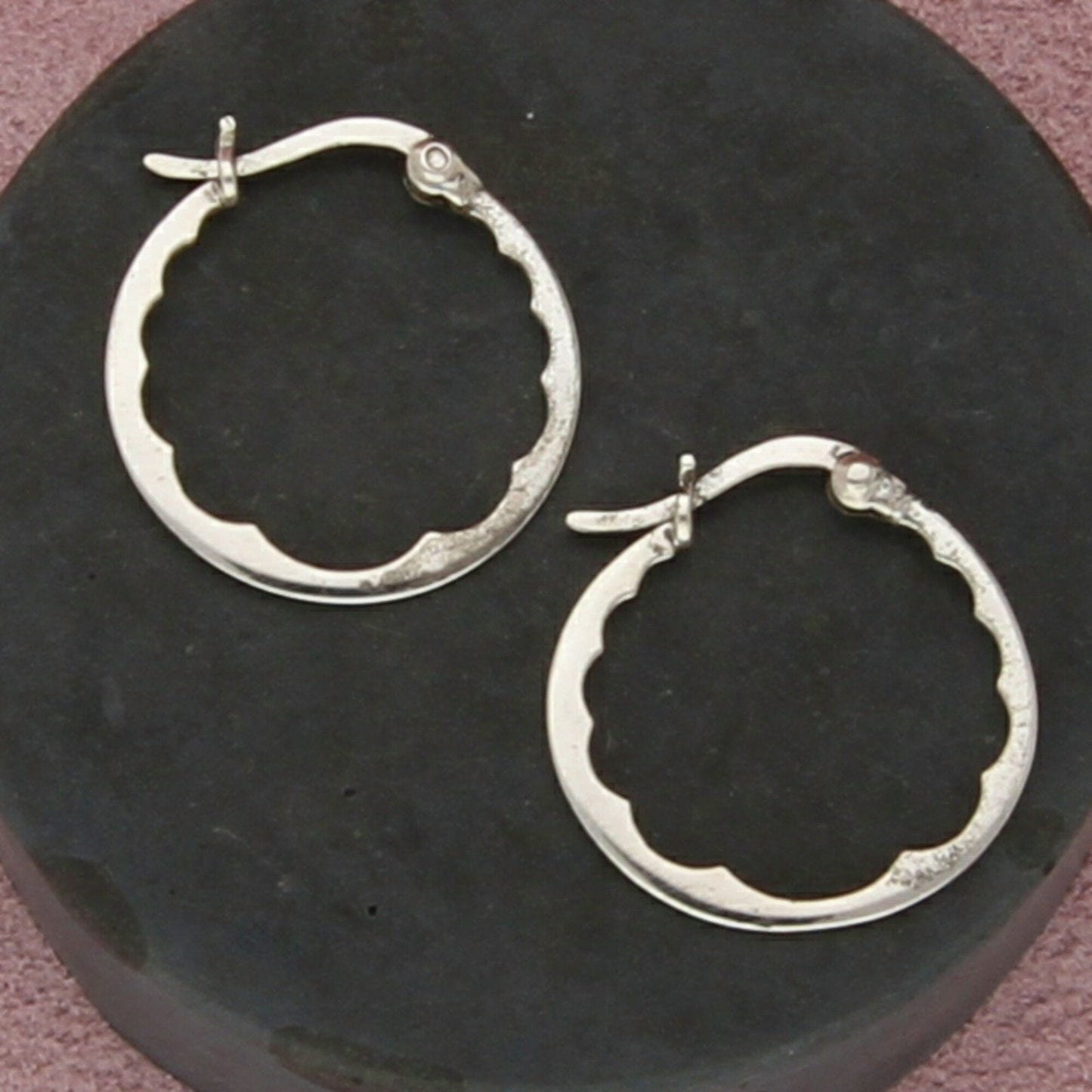 sterling silver 20mm snap-post hoop earrings
