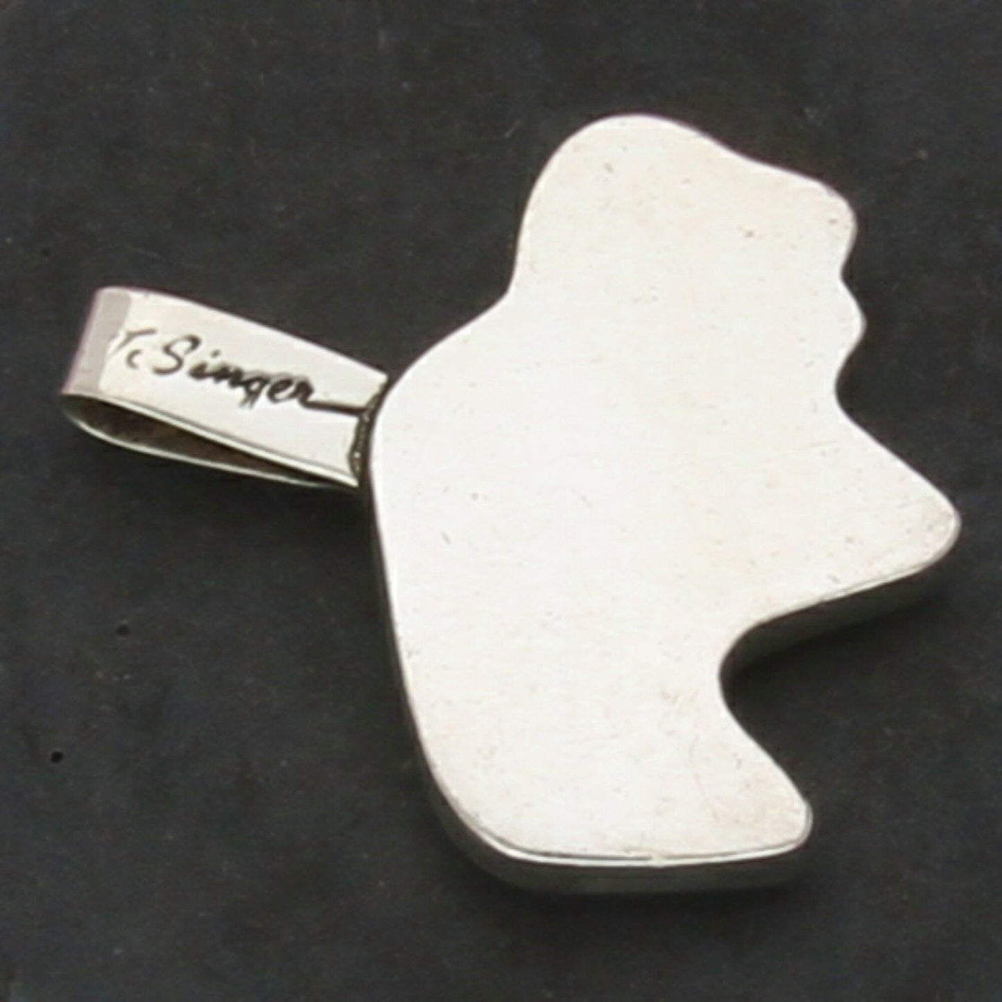 navajo sterling silver thomas singer gold accent kokopelli buffalo pendant