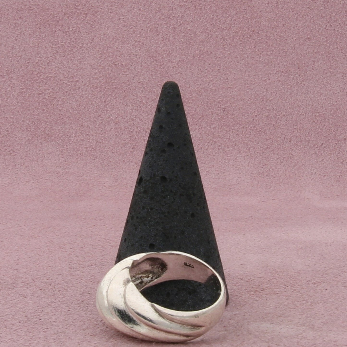 sterling silver vintage scalloped dome ring size 8