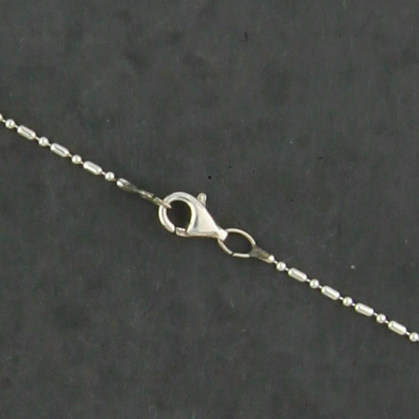 sterling silver 2mm beaded bar link chain necklace size 30in