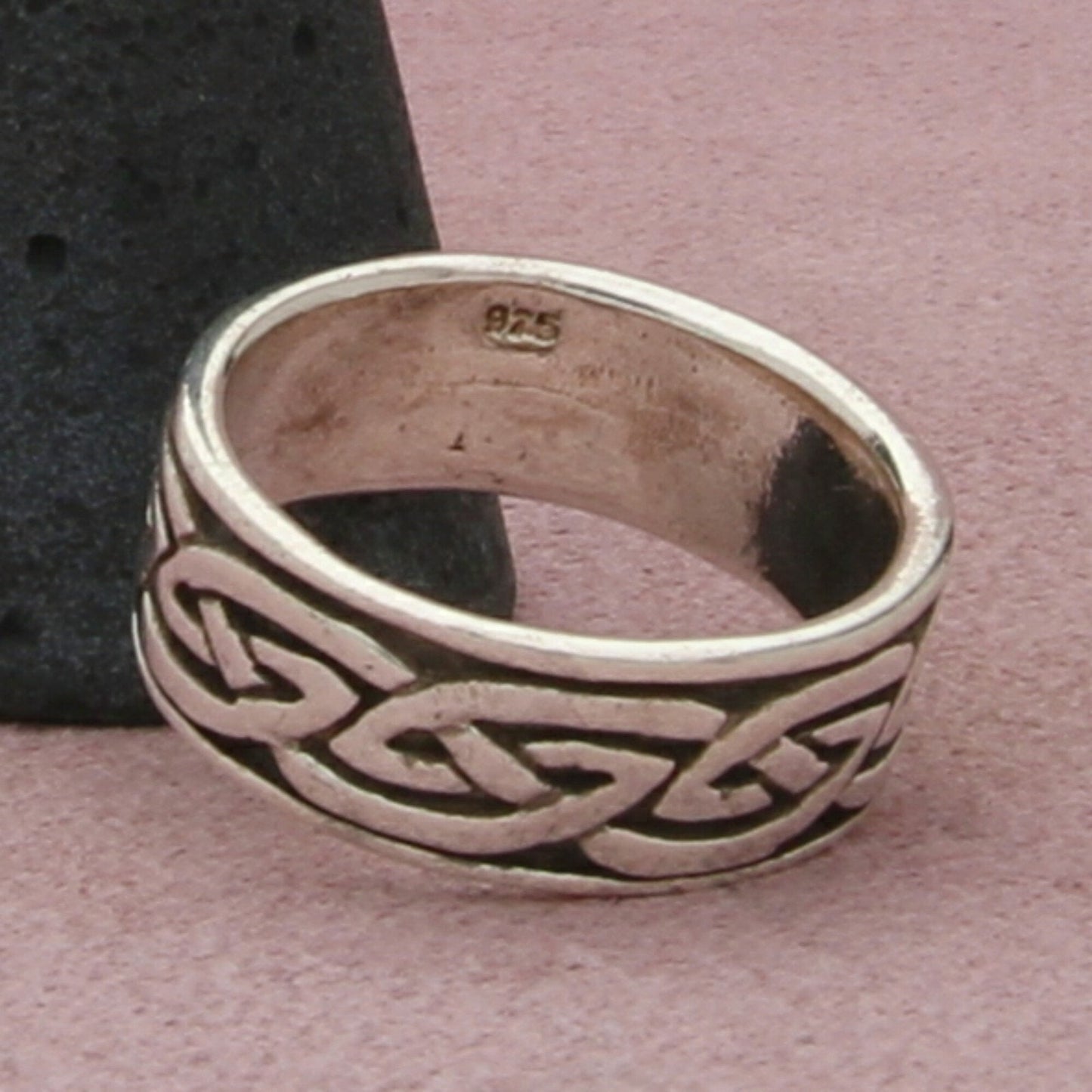 sterling silver mens 9mm celtic band ring size 11
