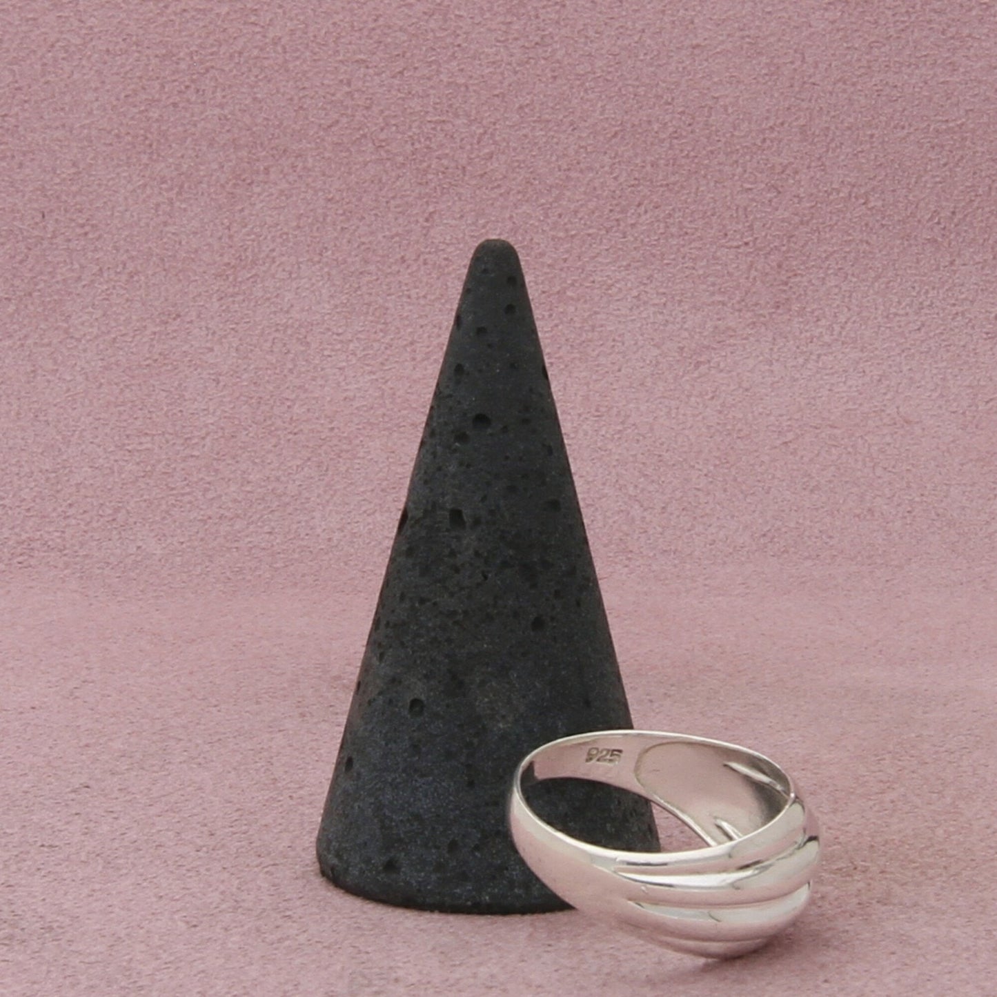 sterling silver vintage scalloped band ring size 8.5