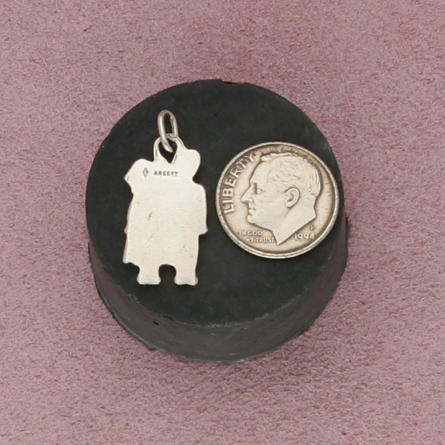 sterling silver vintage couple man & wife charm pendant
