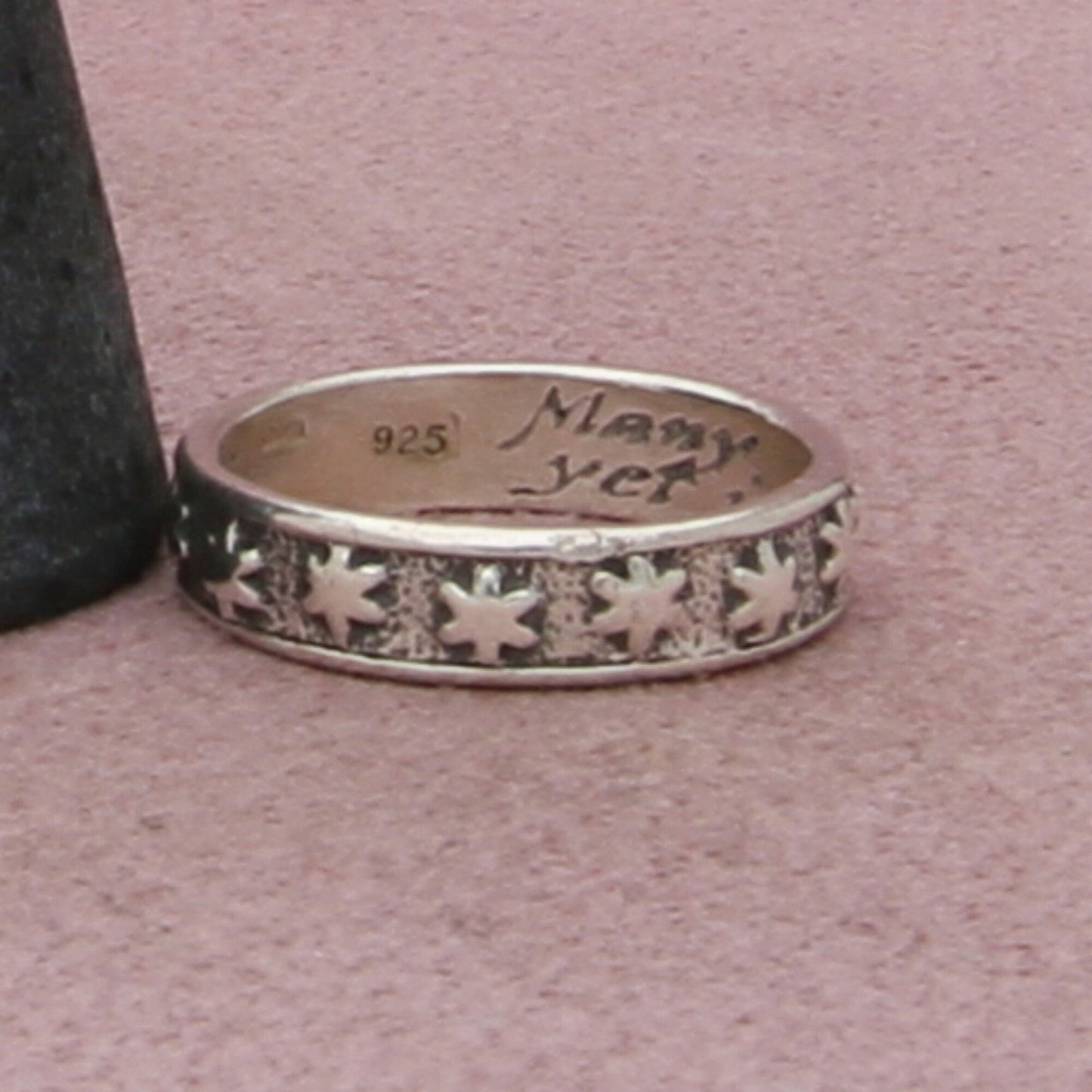 sterling silver celestial stars band ring size 6