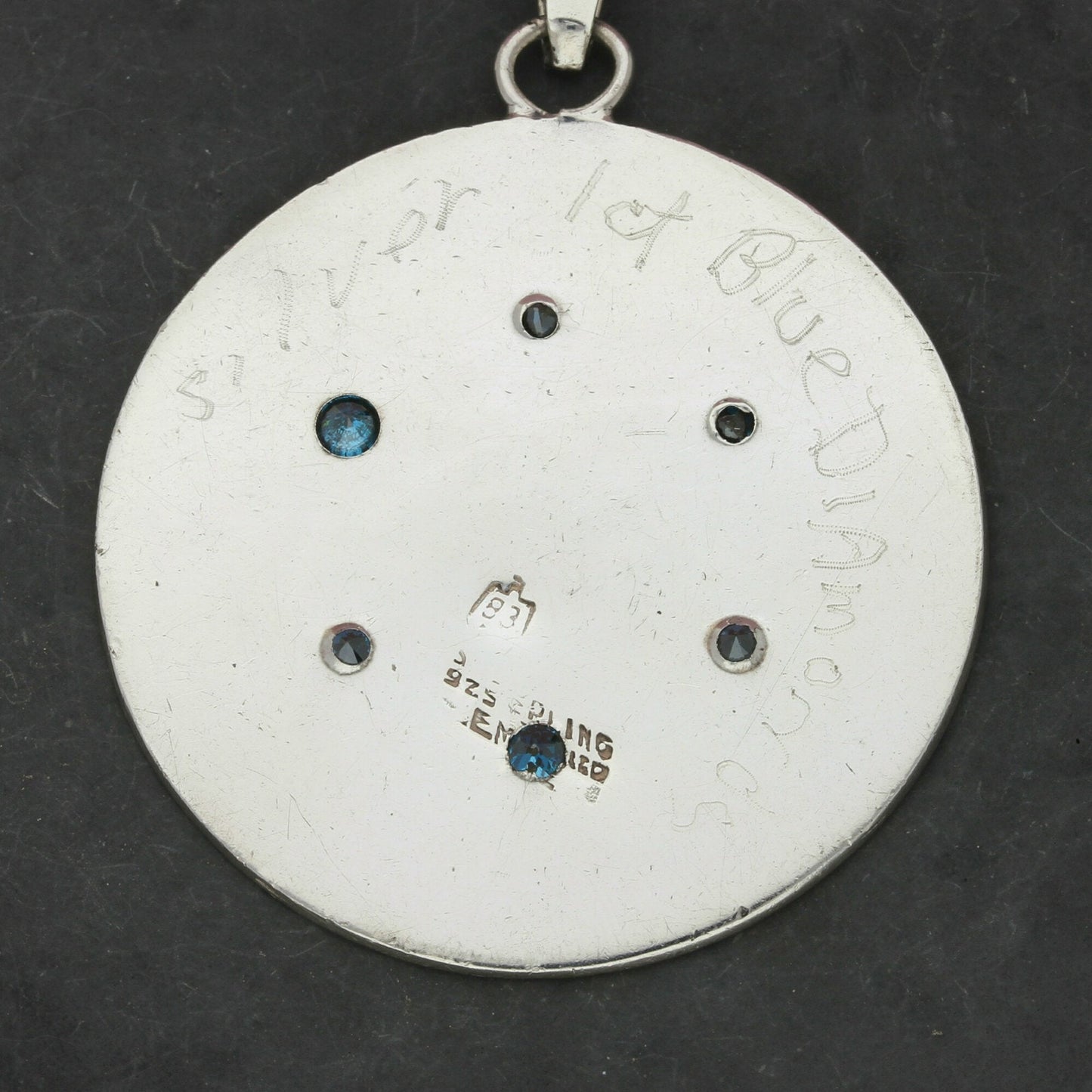 sterling silver mens 1 ct blue diamond star of david curb chain necklace 24in