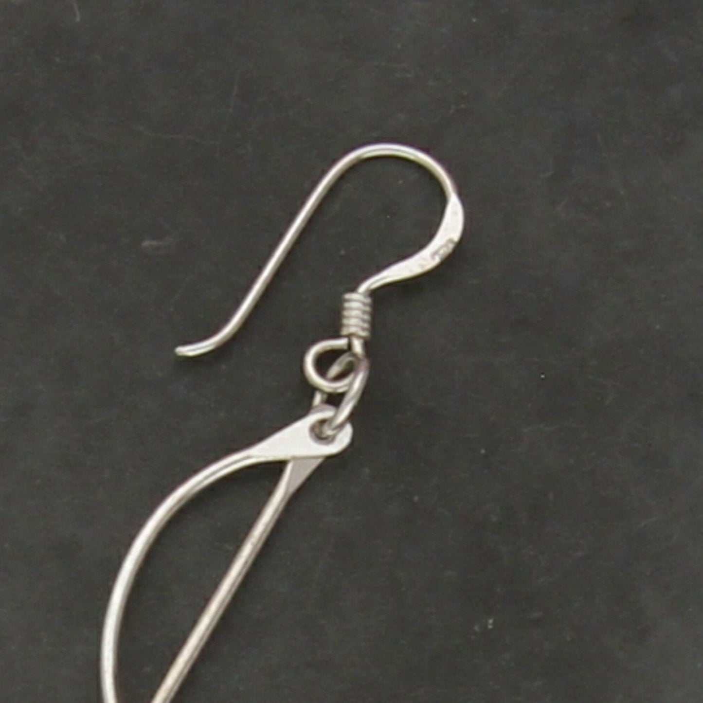 sterling silver vintage bead & bar dangle earrings