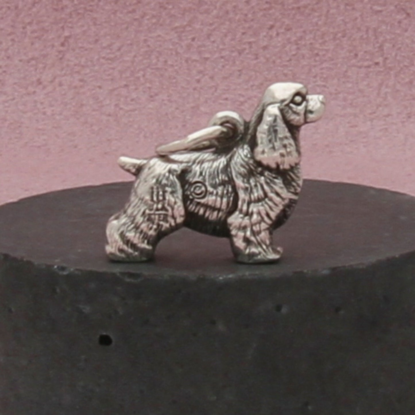 james avery sterling silver retired 3d cocker spaniel dog charm pendant