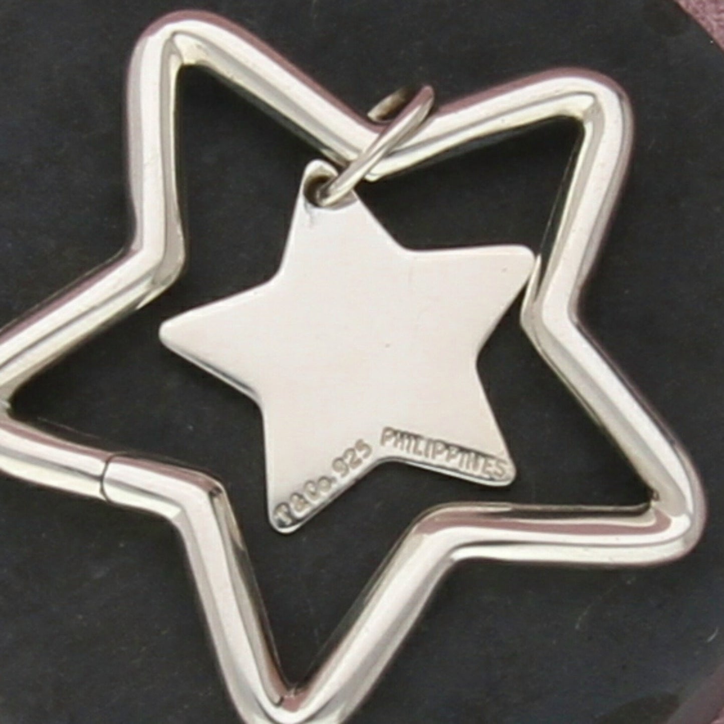 tiffany & co sterling silver star charm key chain key ring