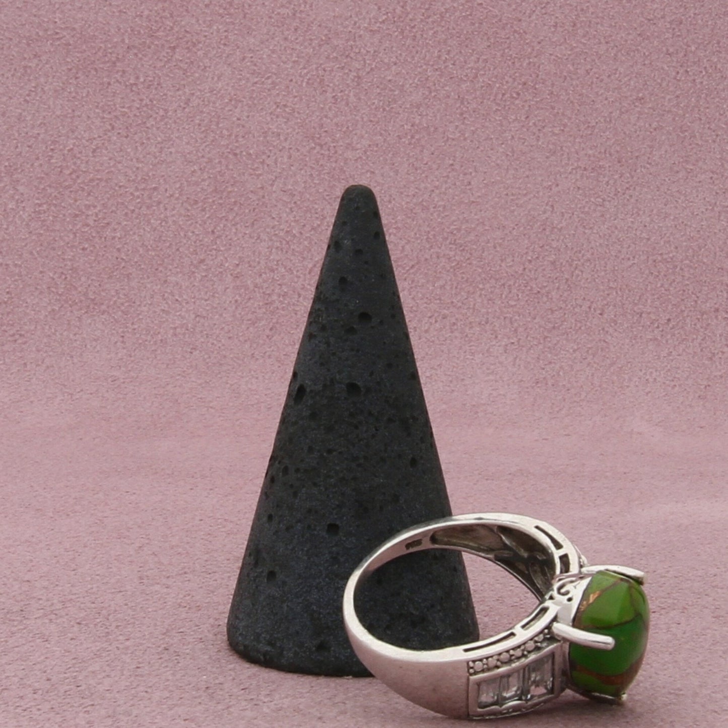 chuck clemency sterling silver topaz & green turquoise ring size 9.5