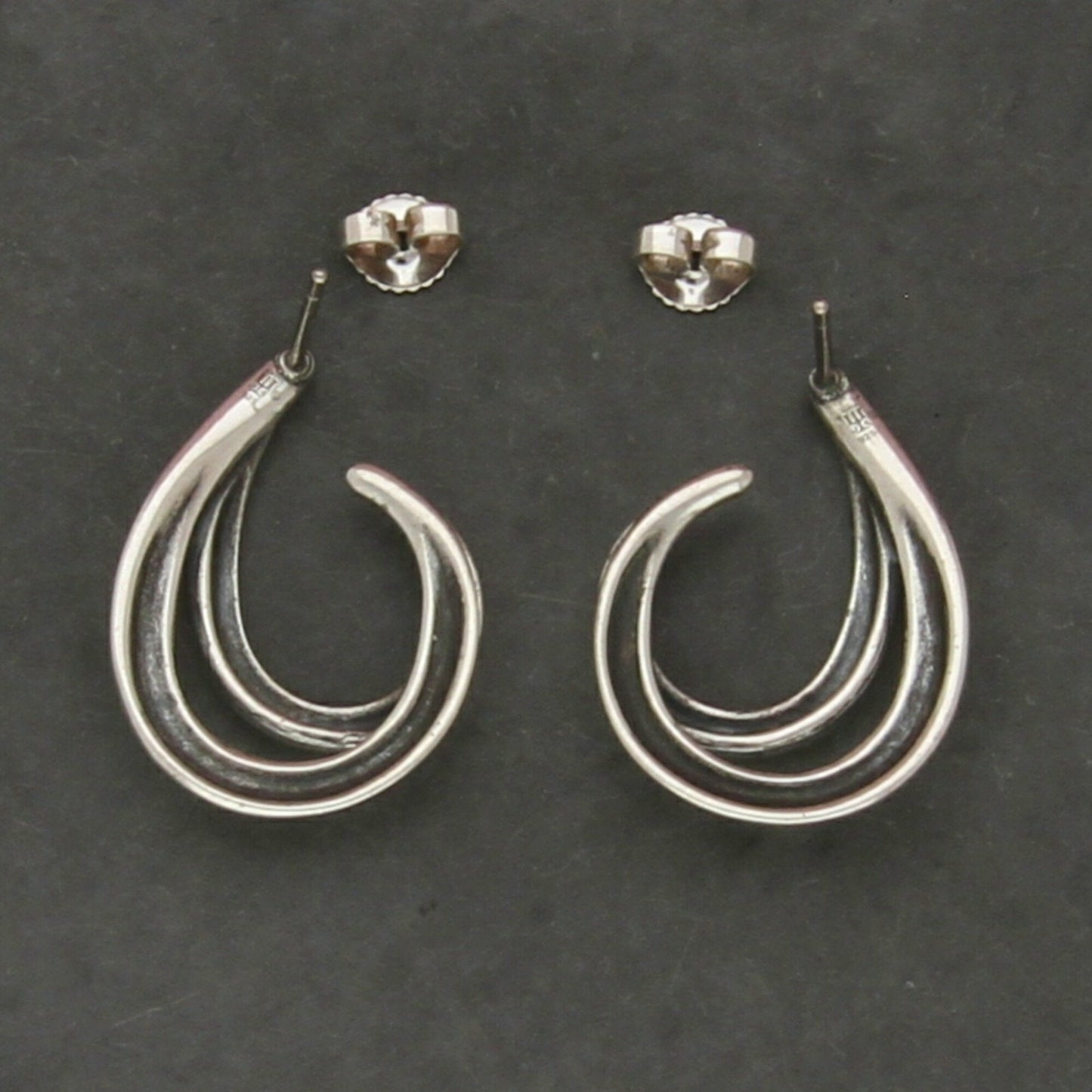 james avery sterling silver retired double curl post earrings