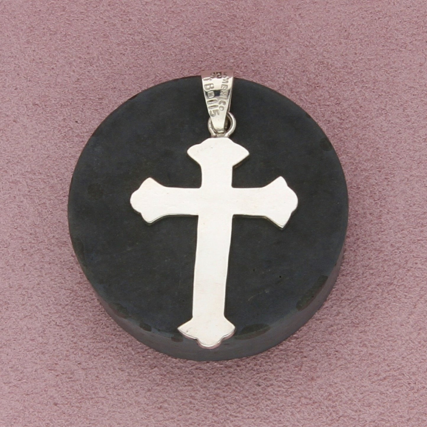 taxco mexico sterling silver vintage large cross pendant