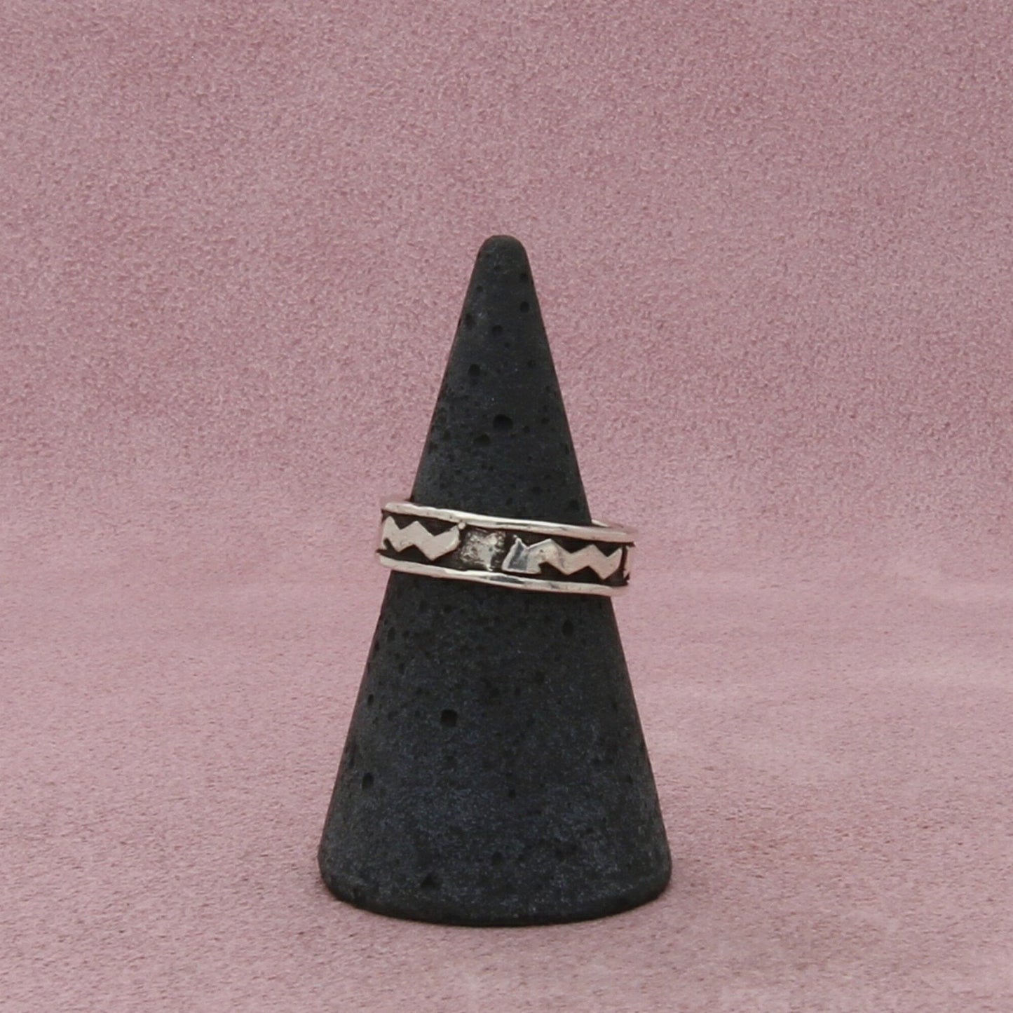 sterling silver vintage wavy arrow band ring size 6