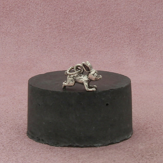 sterling silver vintage 3d bunny rabbit charm pendant