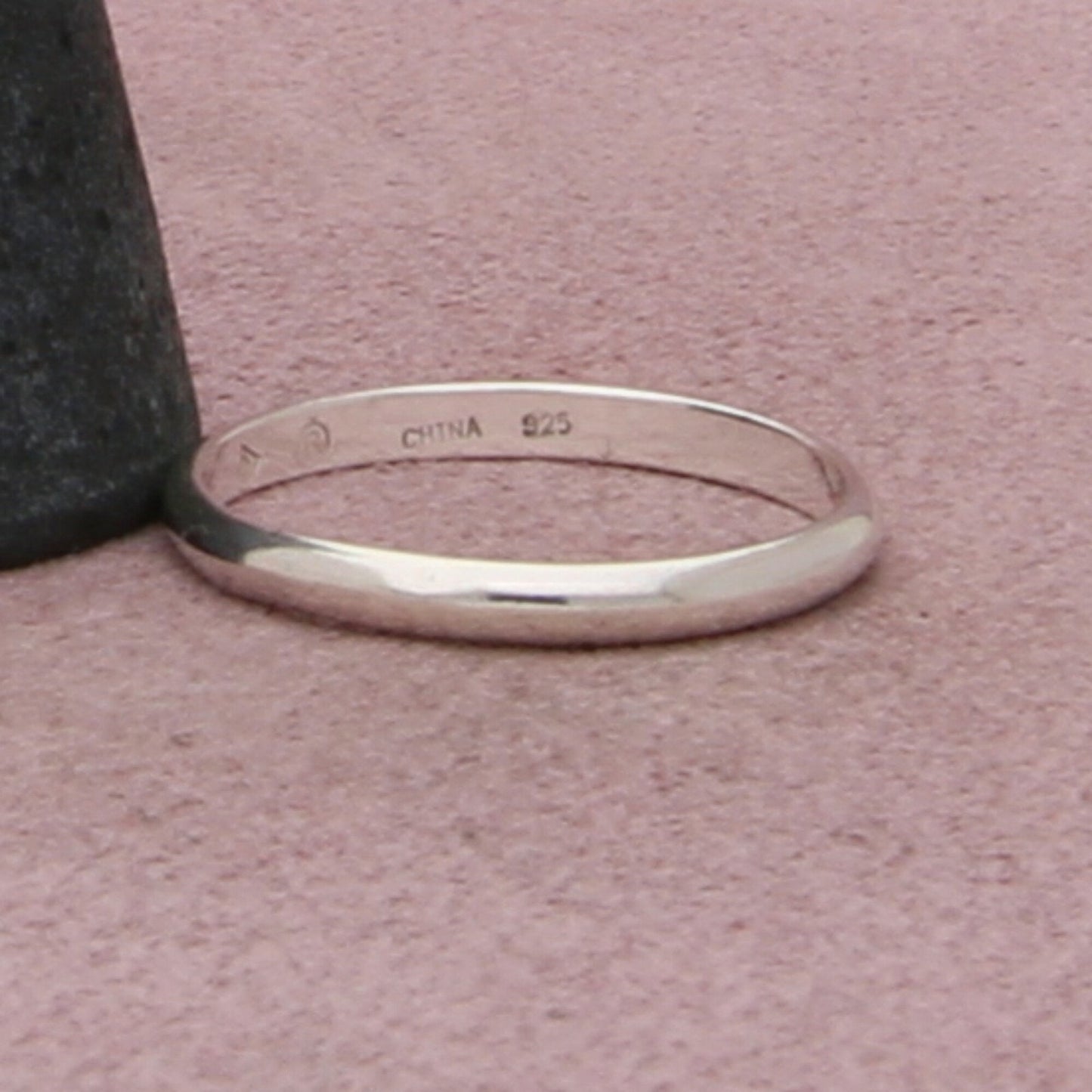 sterling silver dainty stack band ring size 8.75