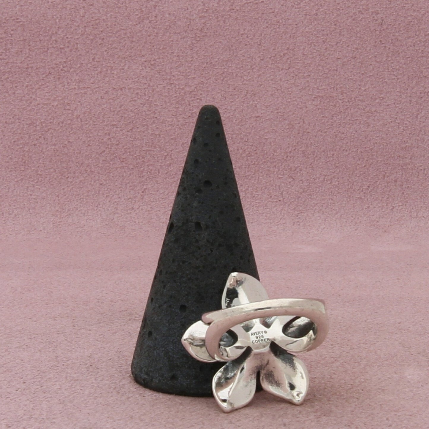james avery sterling silver & copper retired flower ring size 5.25