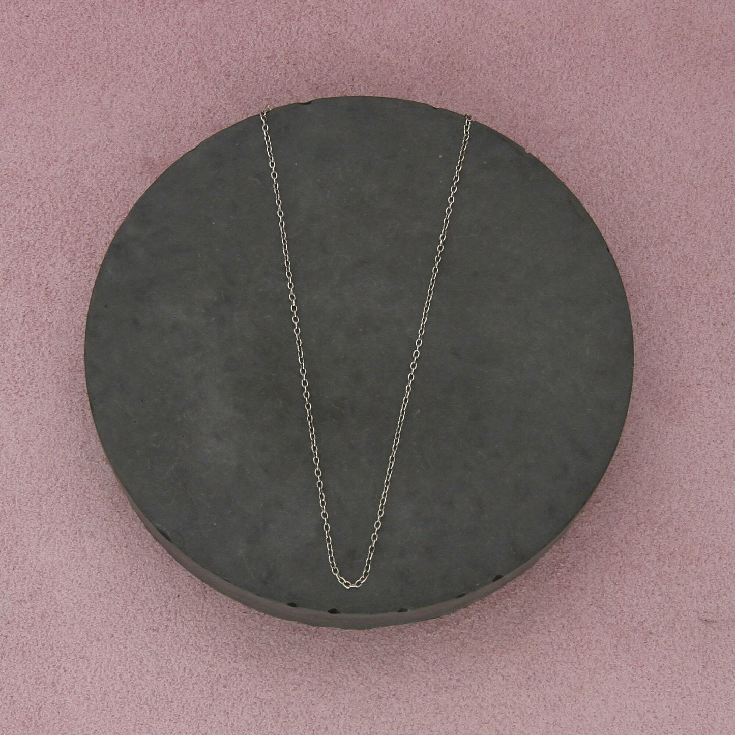 sterling silver 1mm dainty cable chain necklace size 18.5in