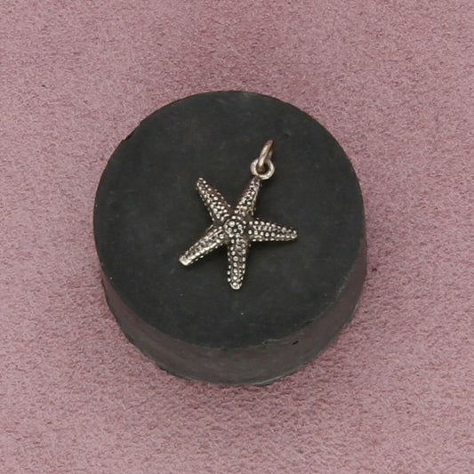 sterling silver vintage sea star fish charm pendant