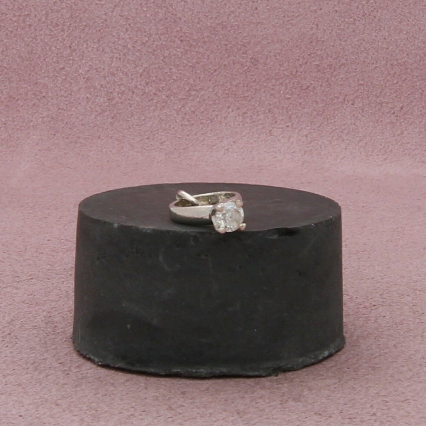 sterling silver vintage 3d engagement ring charm pendant