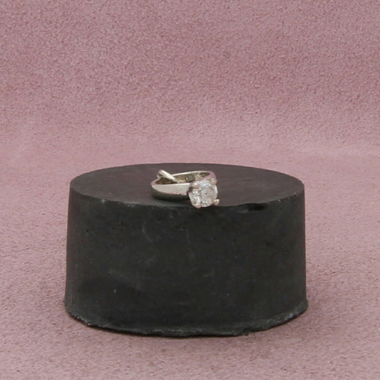 sterling silver vintage 3d engagement ring charm pendant