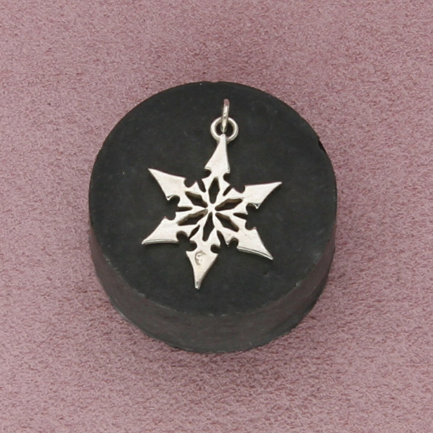 sterling silver vintage christmas snowflake charm pendant