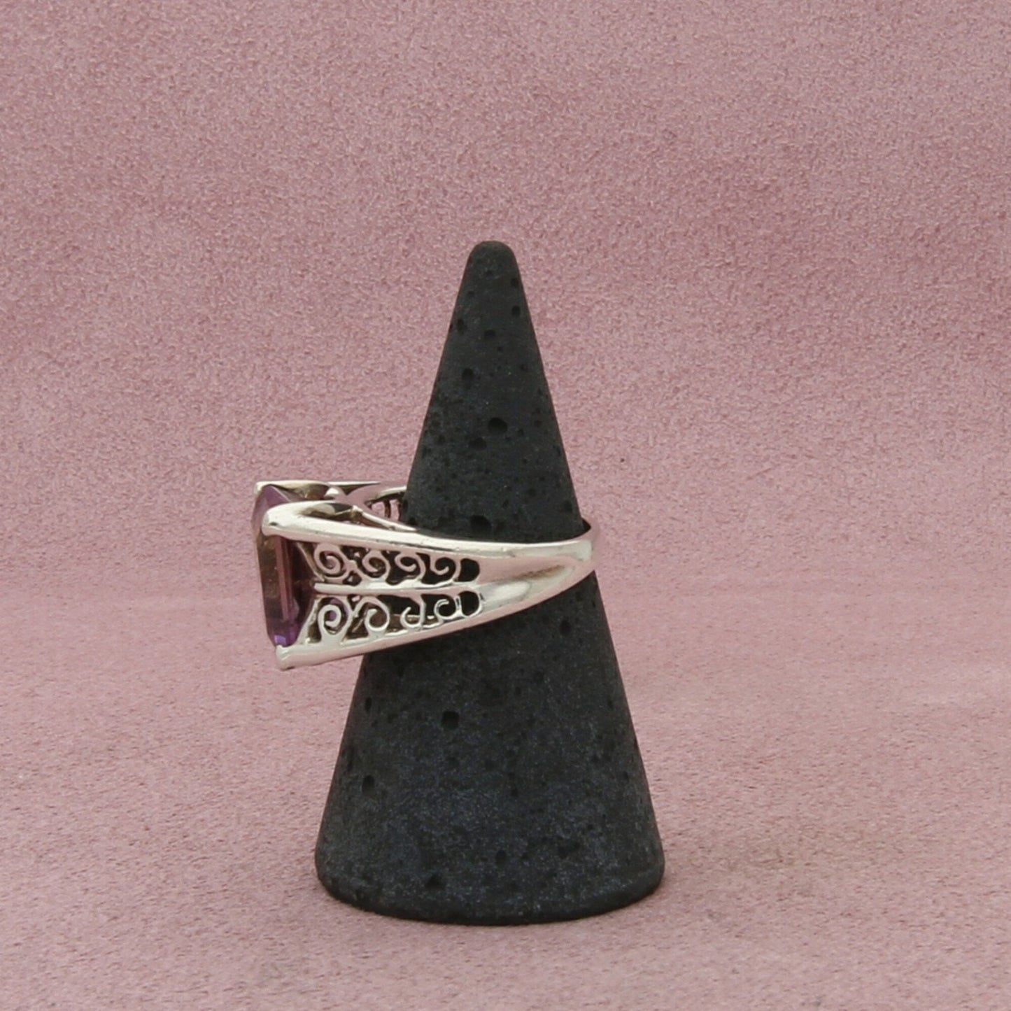 sterling silver vintage ametrine scroll ring size 6
