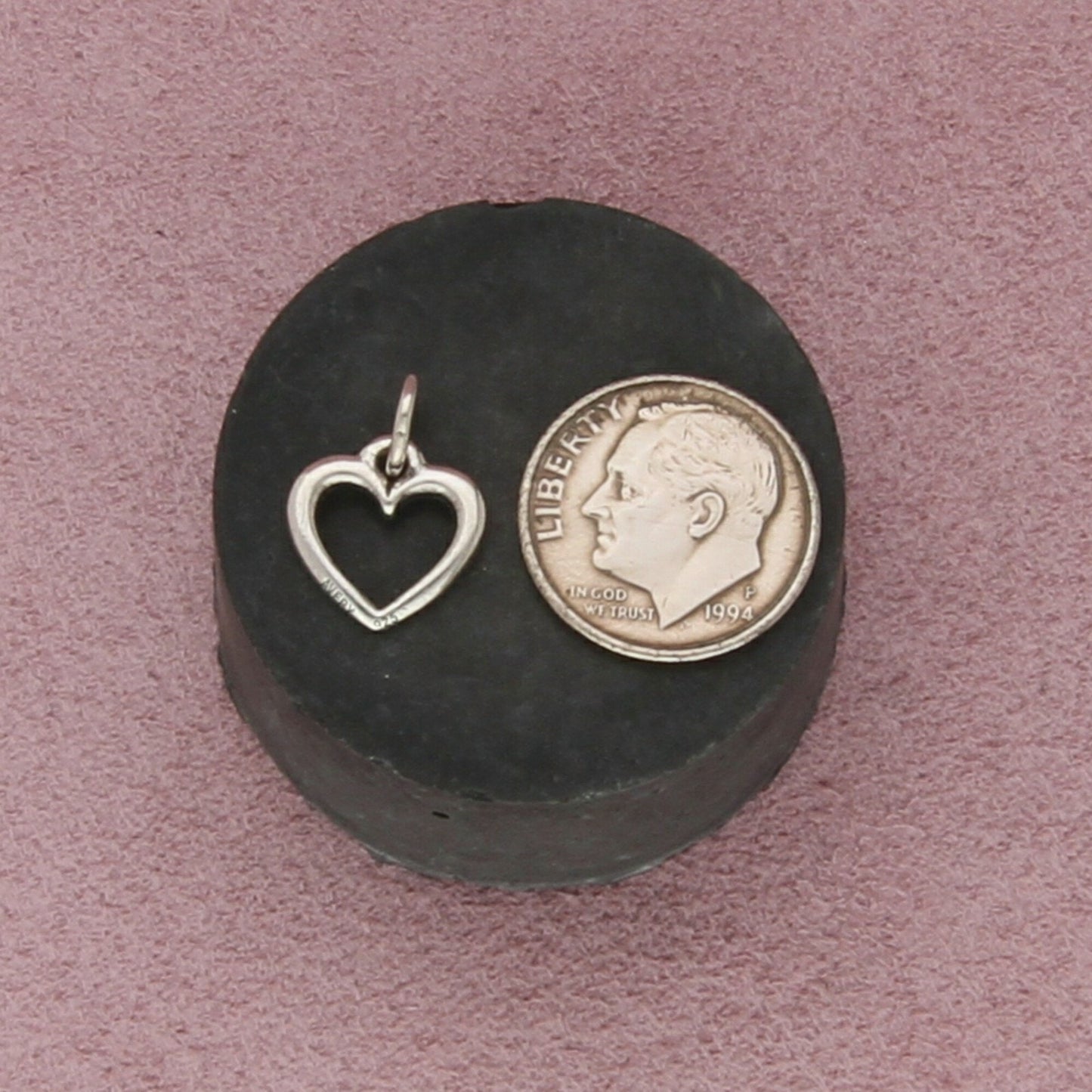 james avery sterling silver open wire heart charm pendant