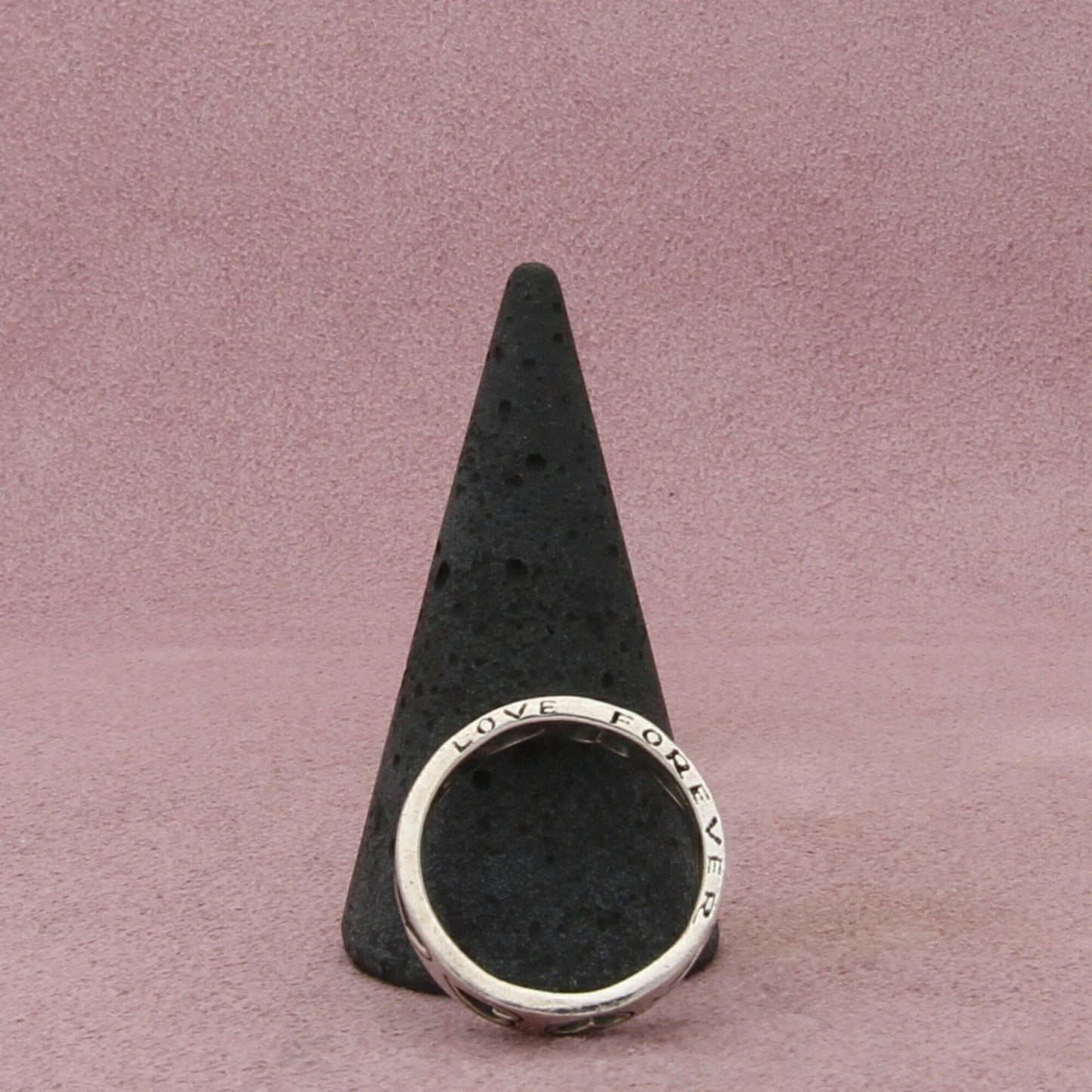 brighton sterling silver open hearts band ring size 8