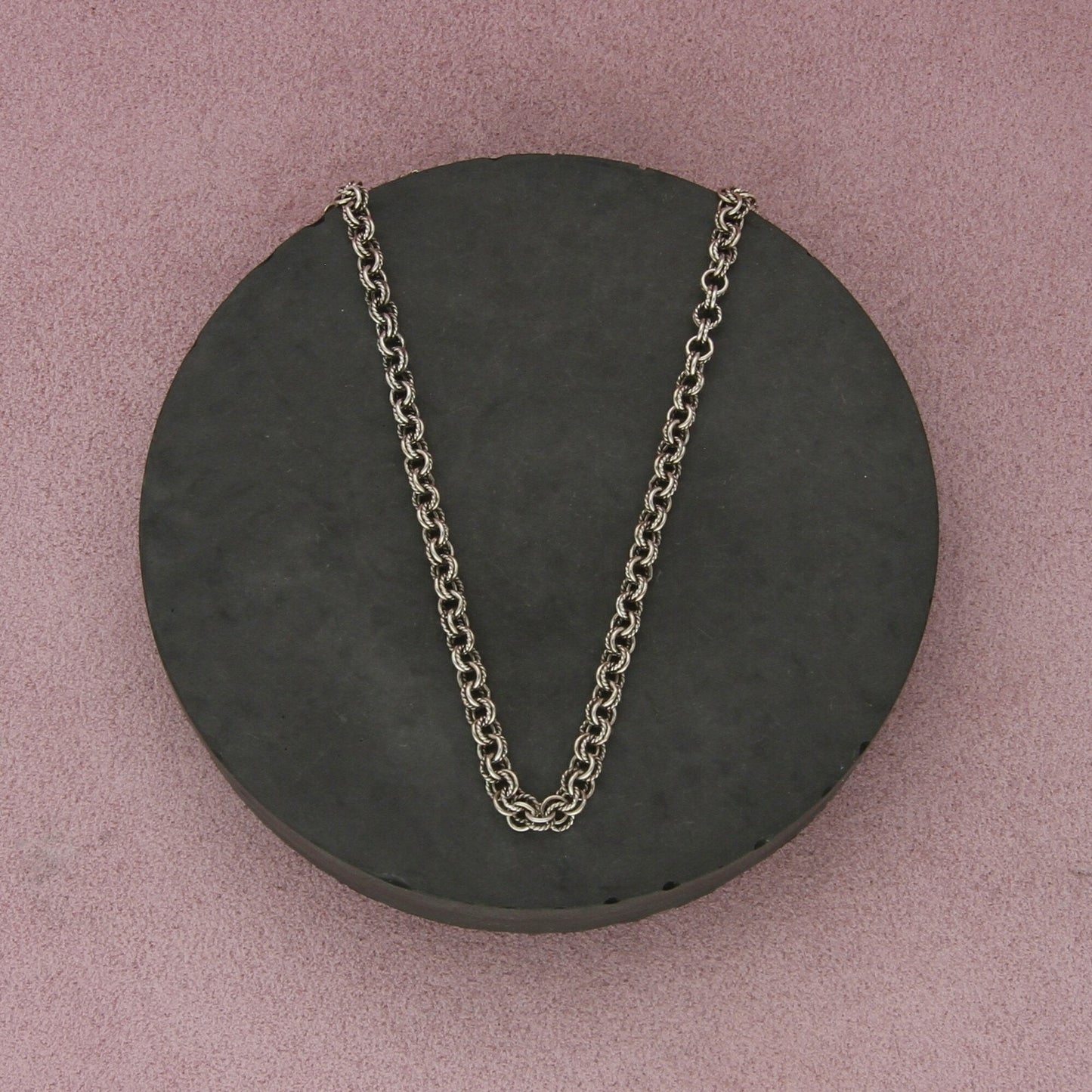 james avery sterling silver retired double link twisted wire chain necklace 20in