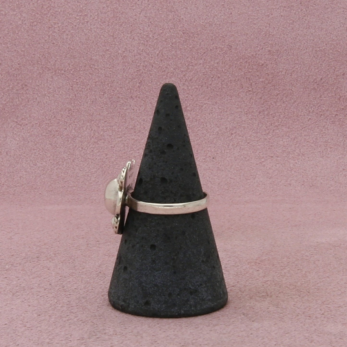 mexico sterling silver vintage scrolled dome ring size 6.5
