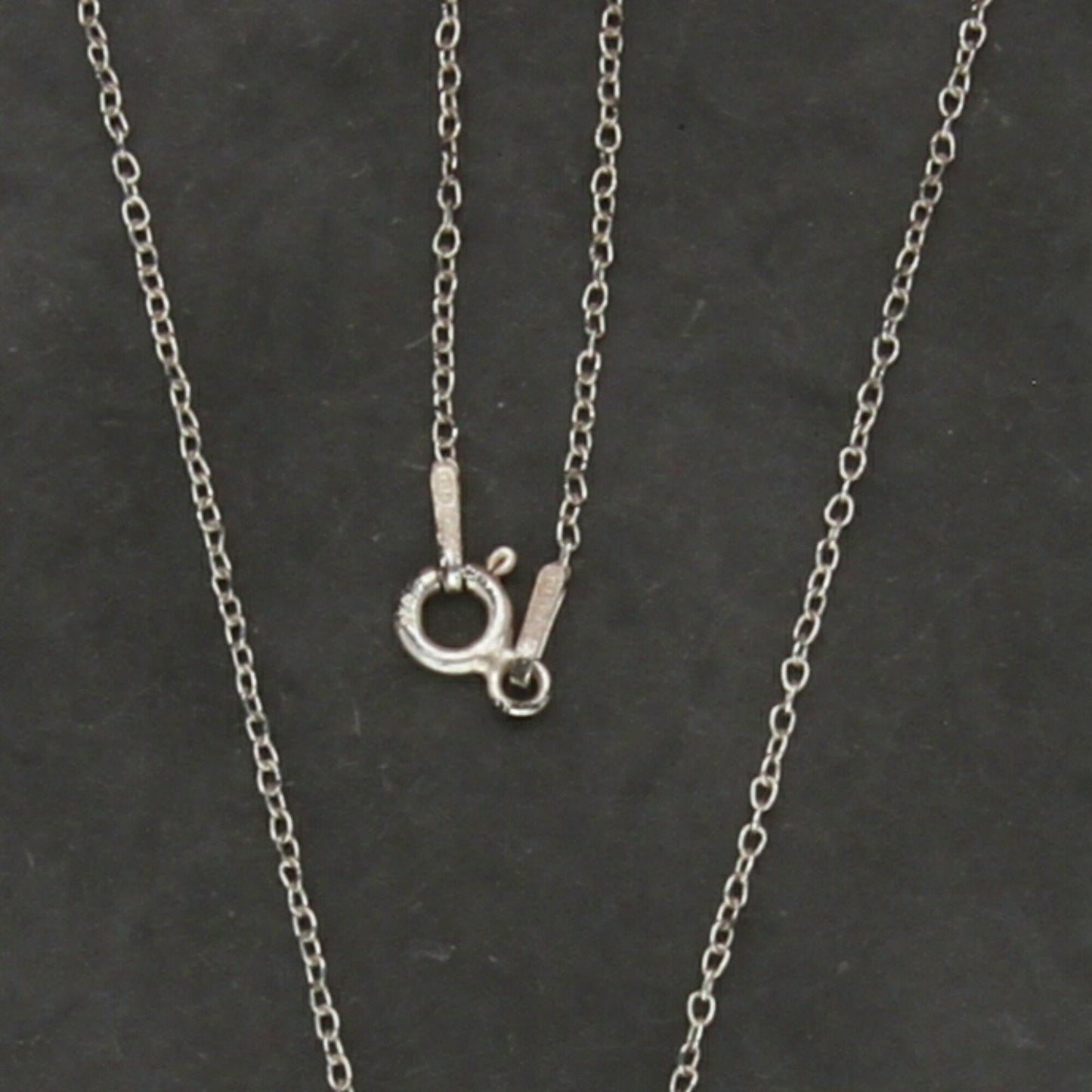 sterling silver italy 1mm cable chain necklace size 16in