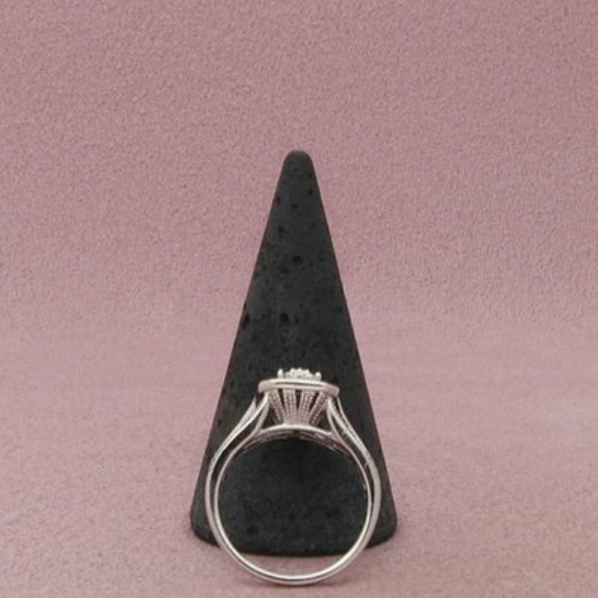 Zales Sterling Silver Diamond Rectangular Halo Engagement Ring Size 7