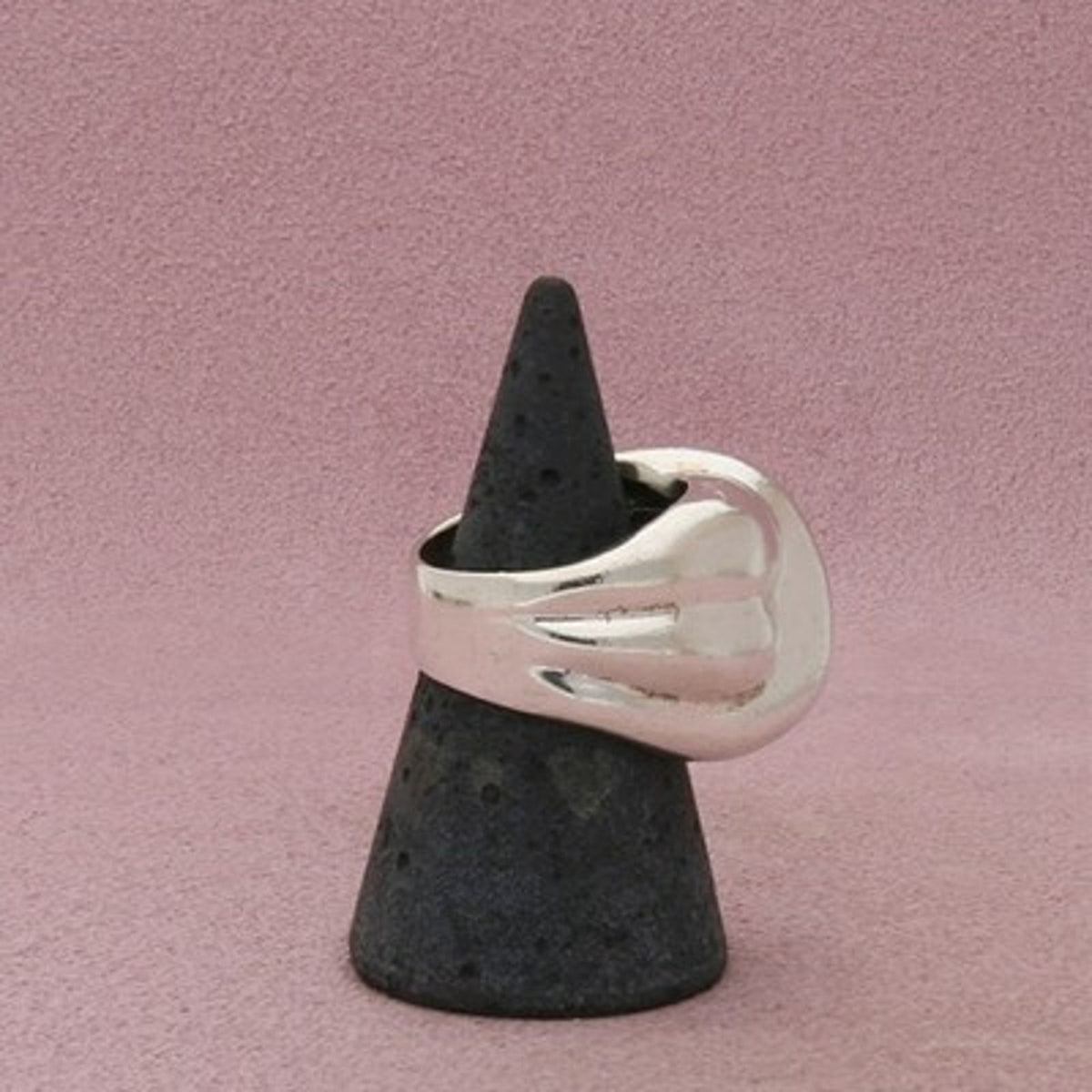 Taxco Mexico Sterling Silver Vintage Chunky Sculptural Ring Size 8.5
