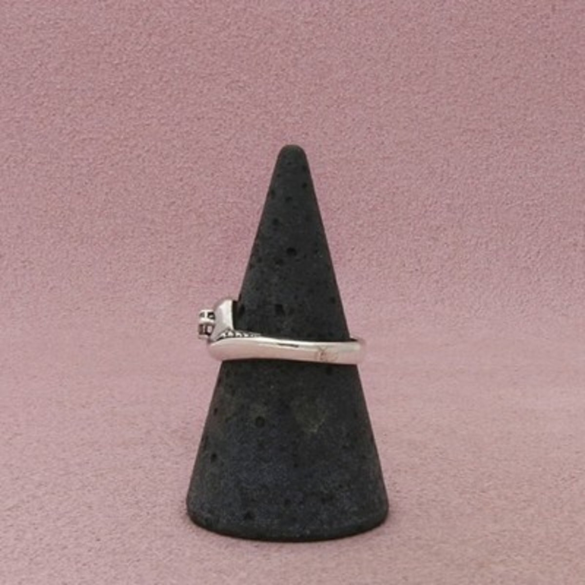 Bradford Exchange Sterling Silver Diamond Bypass Swirl Ring Size 7