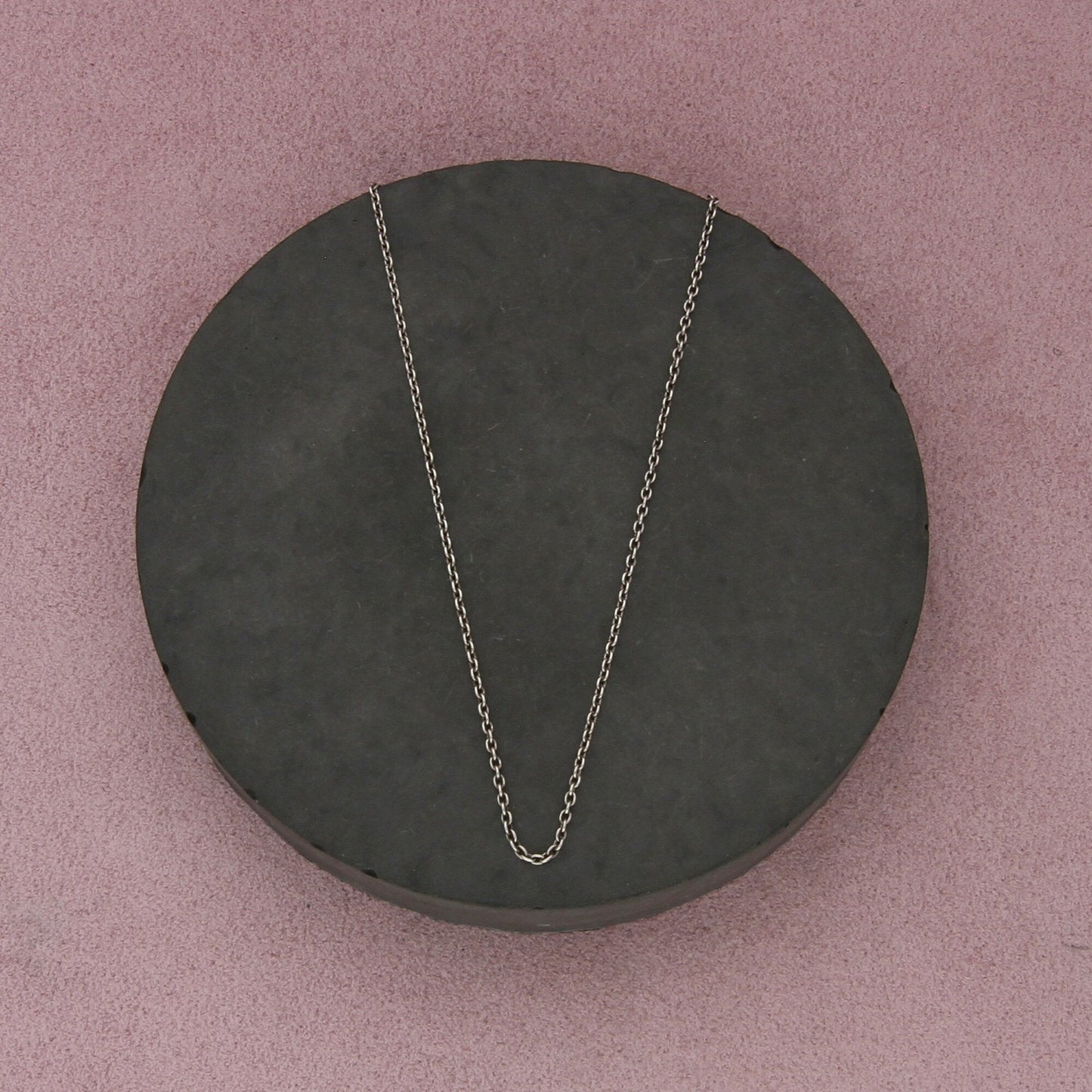 sterling silver italy 1mm cable chain necklace size 16-18in