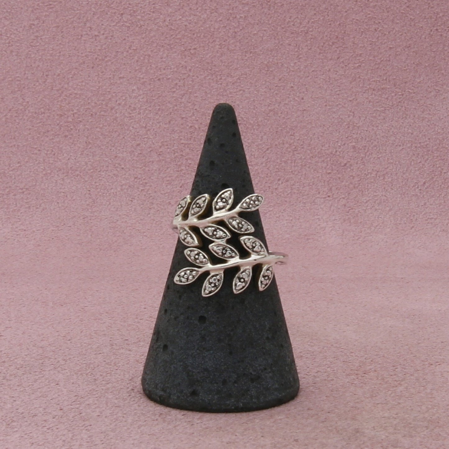 sterling silver olive branch wrap around ring size 6