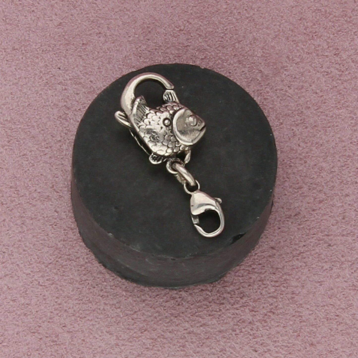 trollbeads sterling silver big koi fish double-ended retired bracelet lock clasp