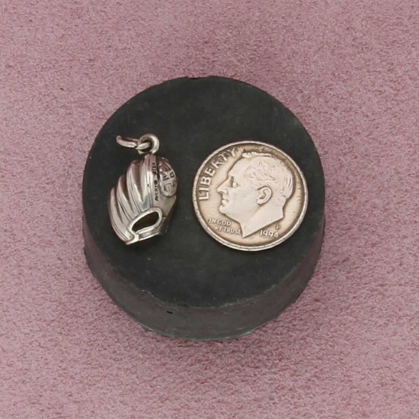 james avery sterling silver baseball and glove charm pendant