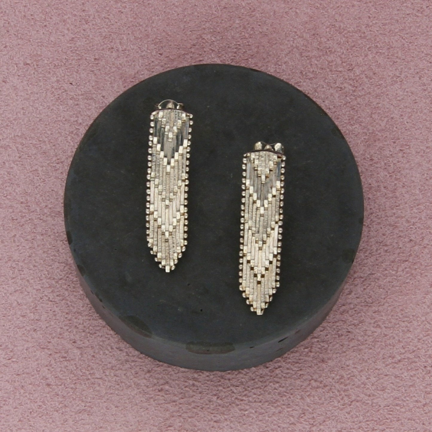 sterling silver riccio chevron post earrings