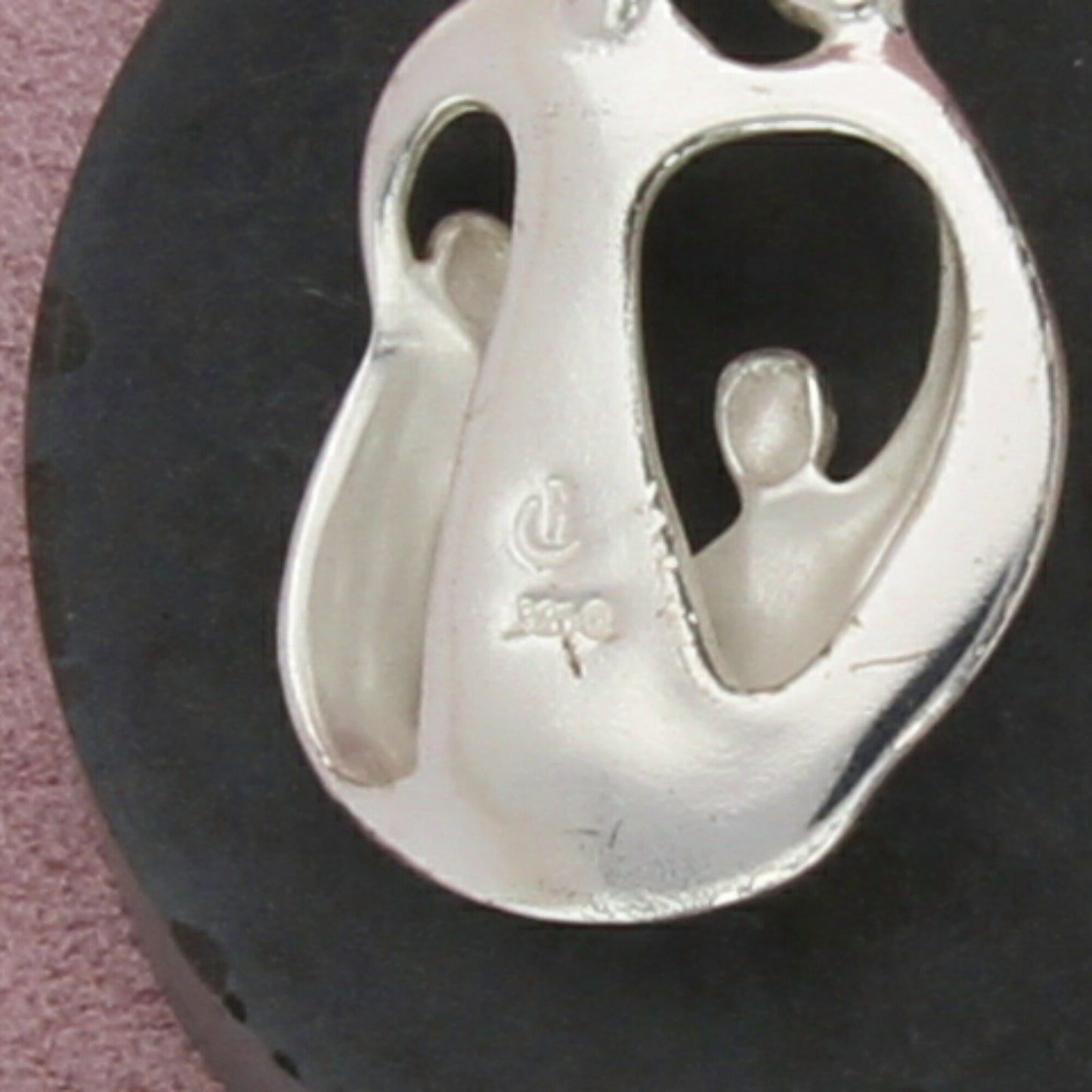 carolyn pollack sterling silver loving family pendant