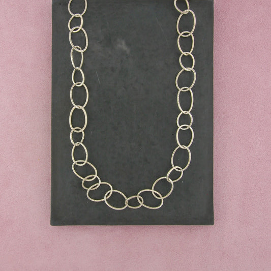 silpada sterling silver hammered oval link chain necklace size 23.5in