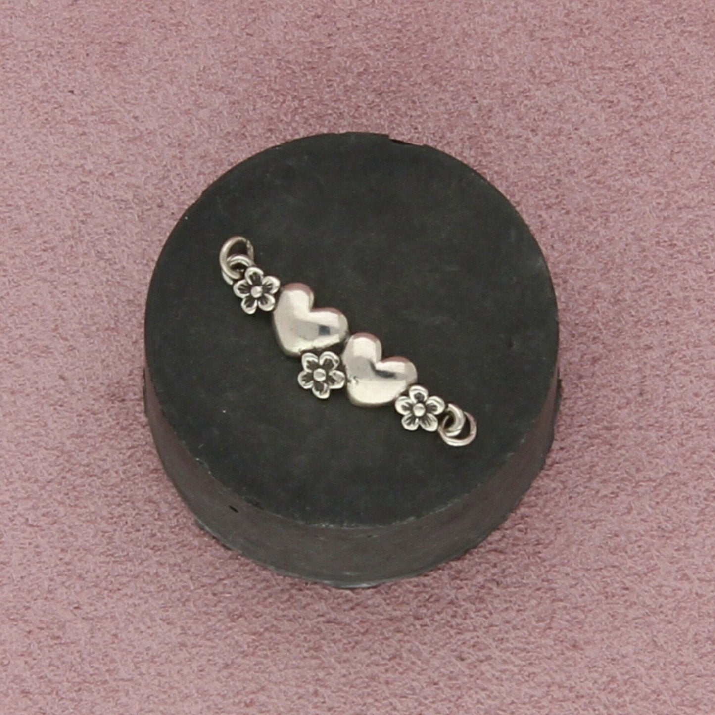 james avery sterling silver floral hearts pendant