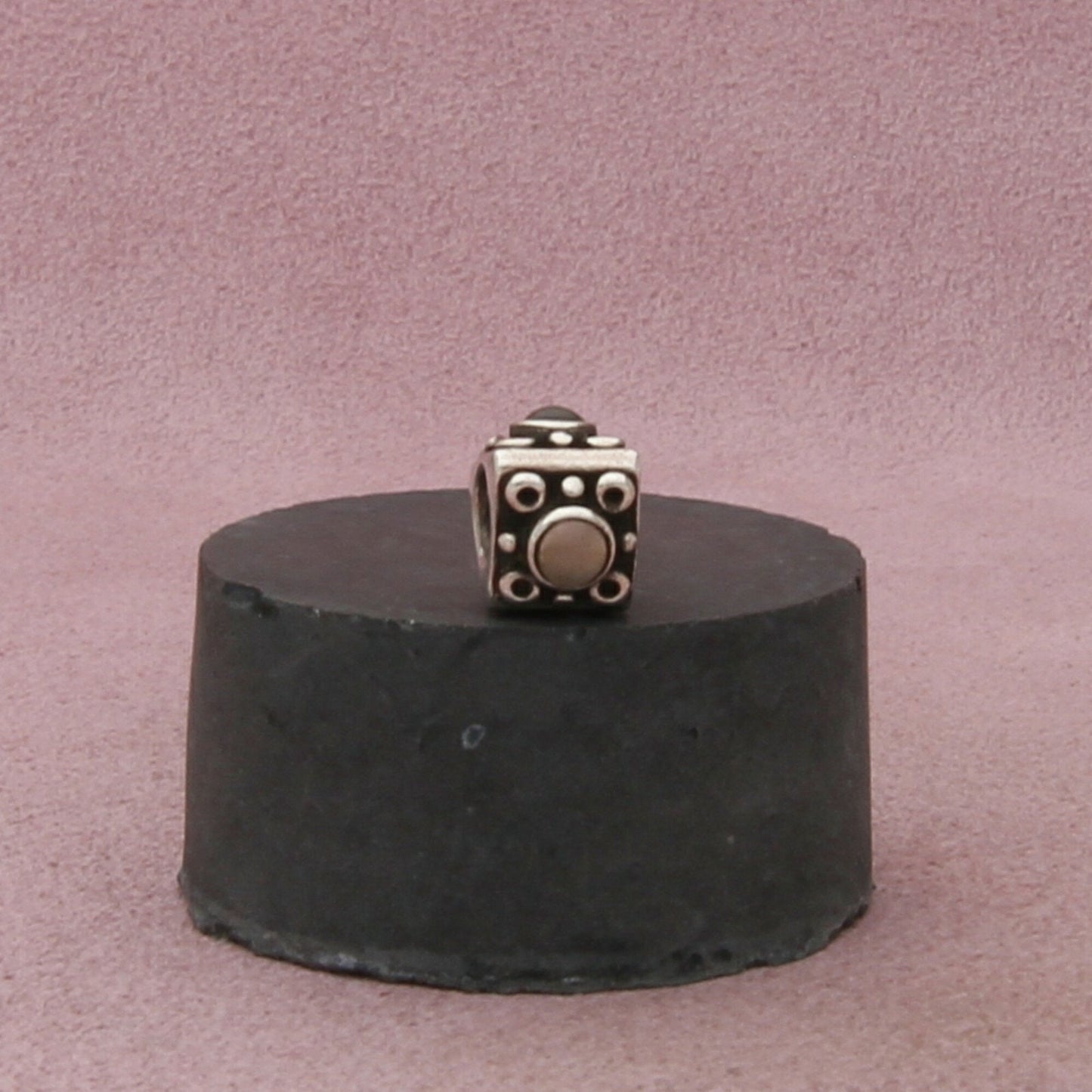 pandora sterling silver authentic triangle moonstone bead (790217) charm