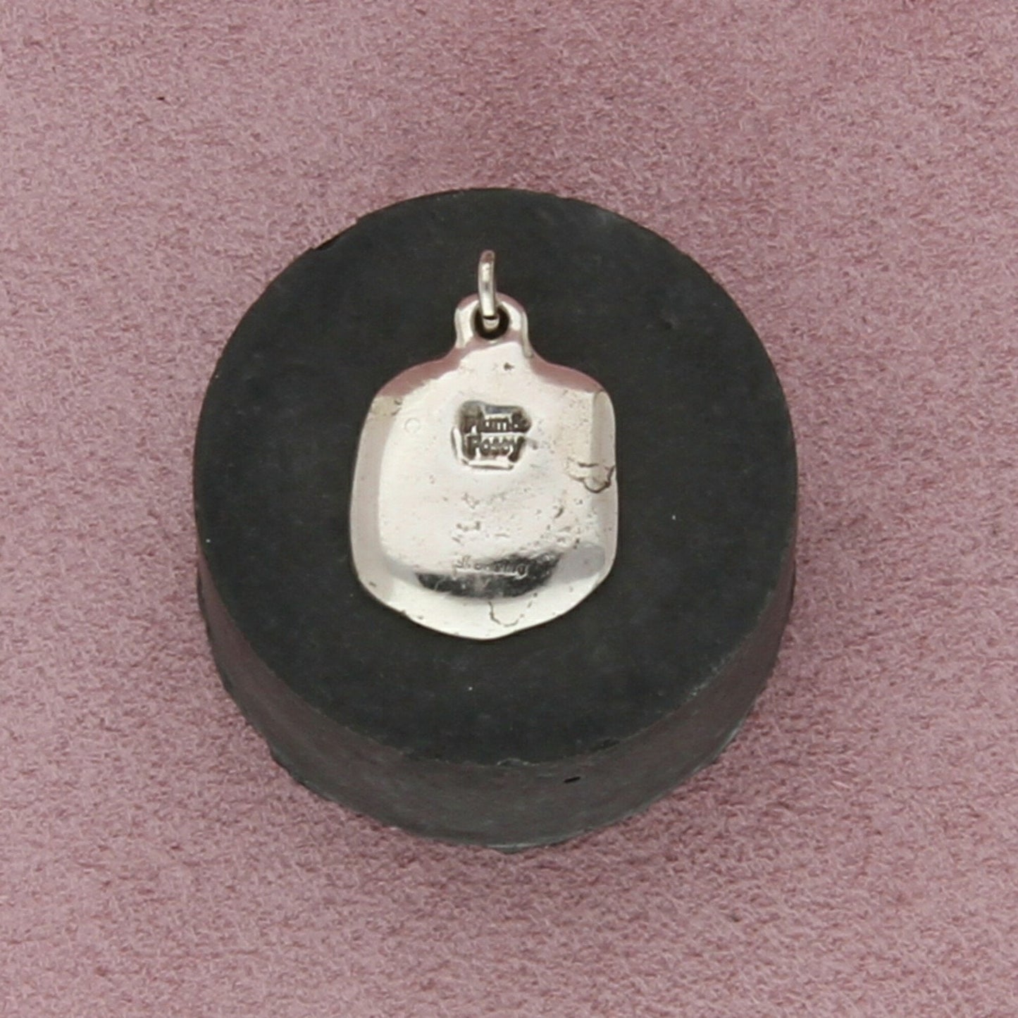 plum & posey sterling silver never change laurel leaf wax seal pendant