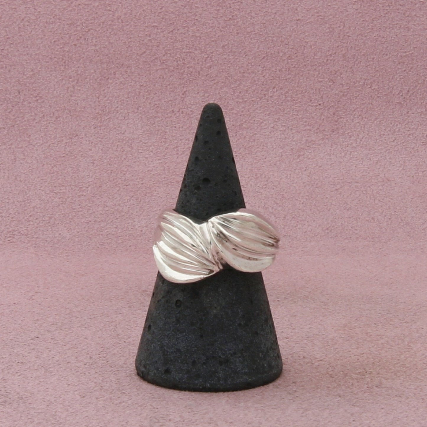 taxco mexico sterling silver vintage fluted dome ring size 7