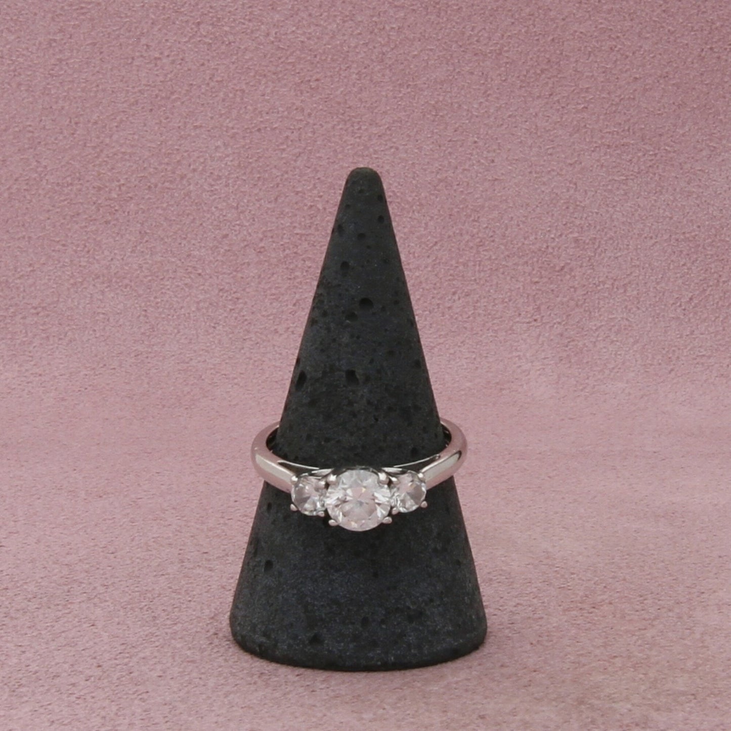 sterling silver past present future cz engagement ring size 9