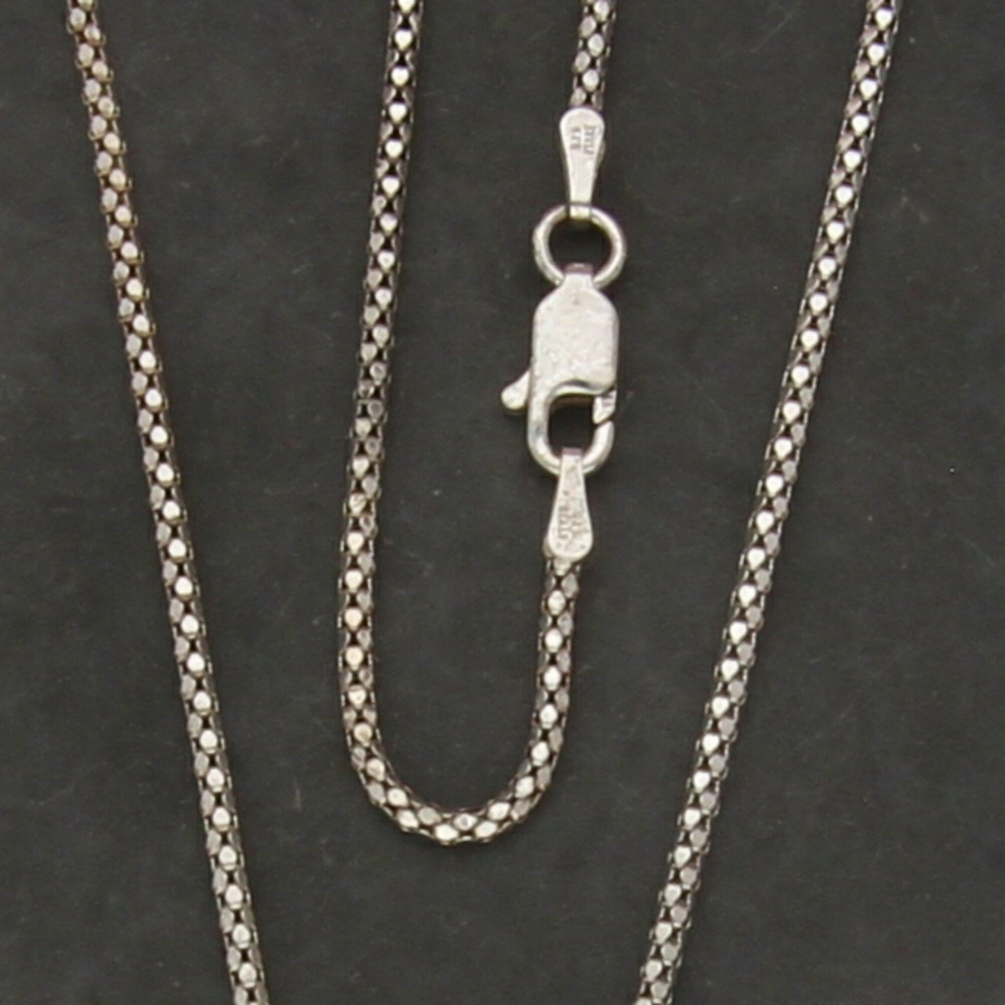 sterling silver italy 2mm glitter snake chain necklace size 20.25in